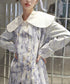 Tie-dye Print Collarless Jacket